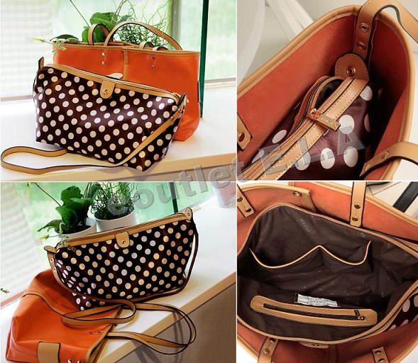 45cm LARGE ORANGE BAG+COSMETIC BAG